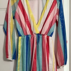 BRAND NEW Multicolor Sequin Romper